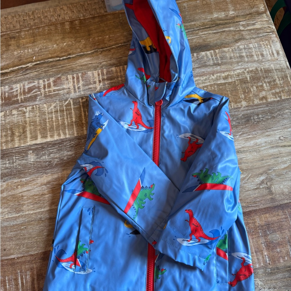 Joules Blue Dinosaur Raincoat for Kids